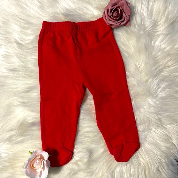 ✨Baby Gear 6-9 Months Red Footed Pants New 🚫🏷️✨ - Picture 1 of 2